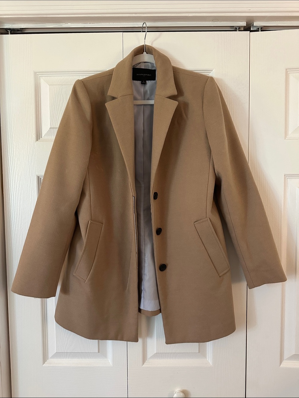 Banana Republic Modern Wool-Blend Camel Coat - Women’s Jacket